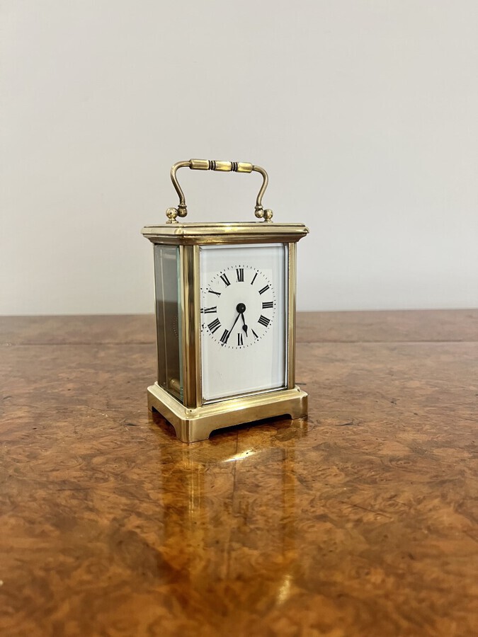 Antique Antique Victorian quality French brass carriage clock