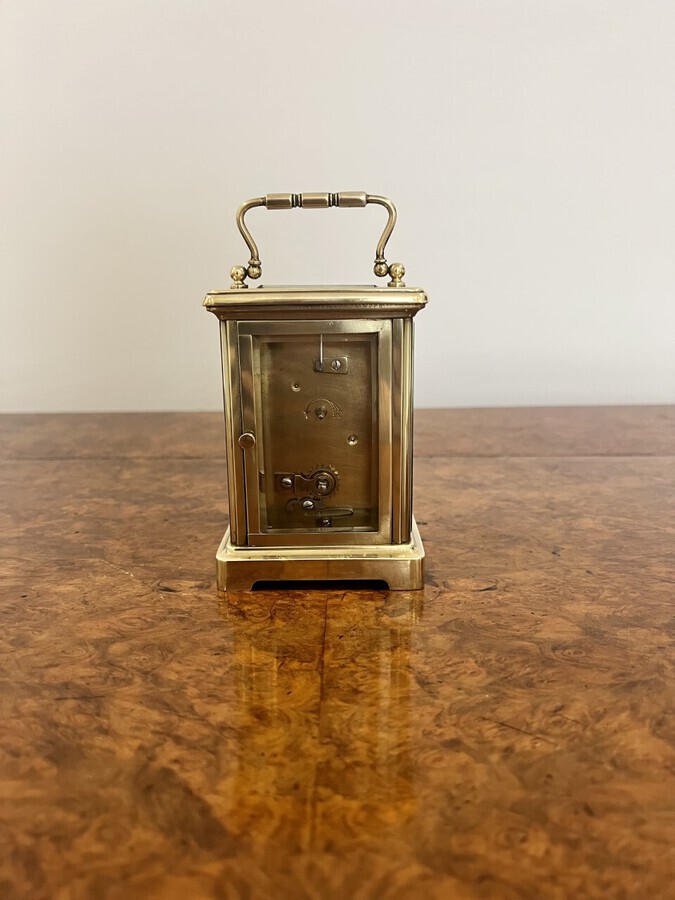 Antique Antique Victorian quality French brass carriage clock