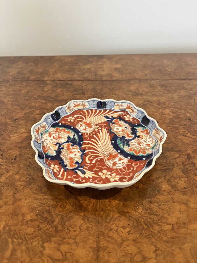 Antique Fantastic quality antique Japanese Imari shaped dish 