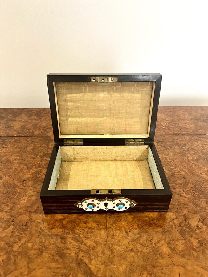 Antique Stunning antique Victorian quality coromandel wood box 