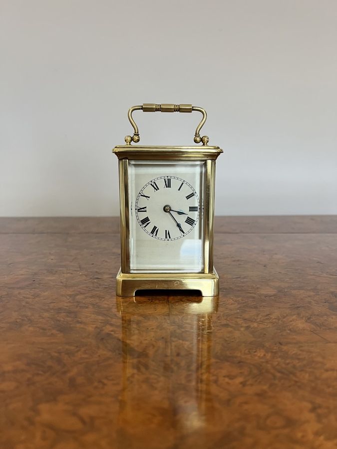 Antique Quality antique Victorian French brass carriage clock