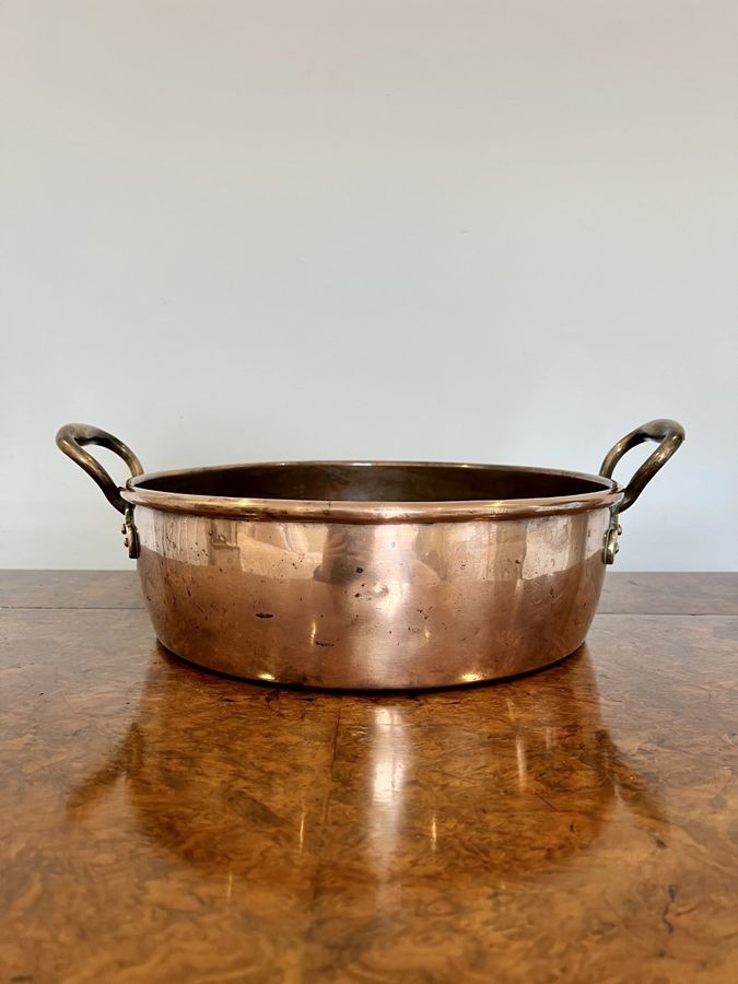 Large quality antique George III copper pan