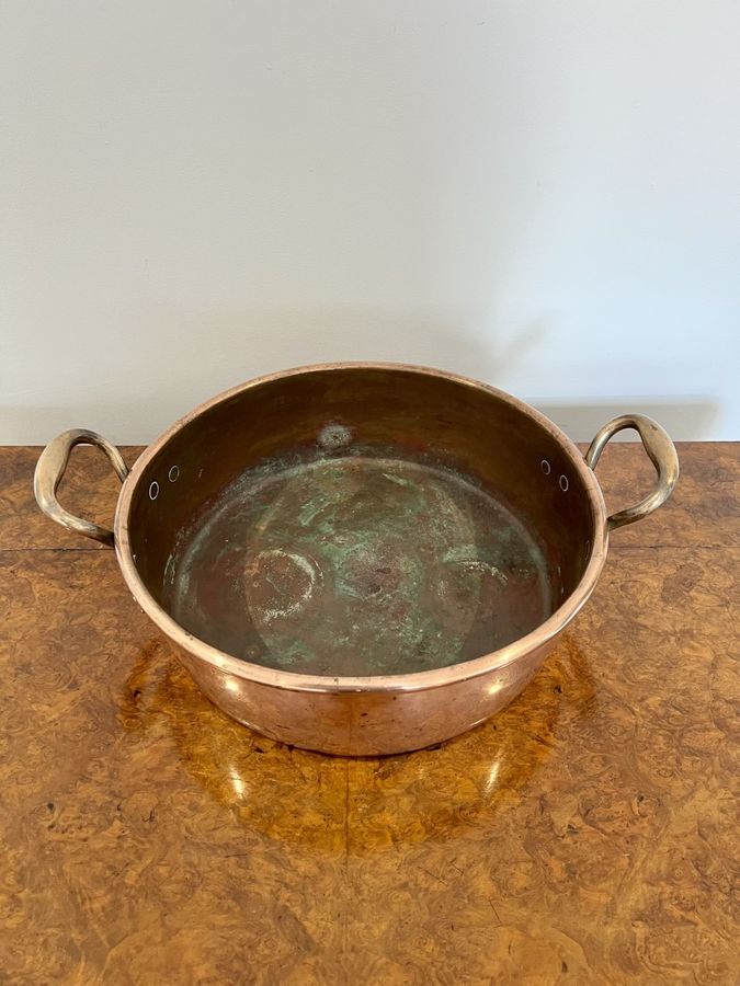 Antique Large quality antique George III copper pan