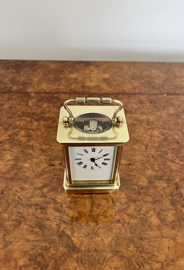 Antique Quality Antique Victorian French Brass Carriage Clock