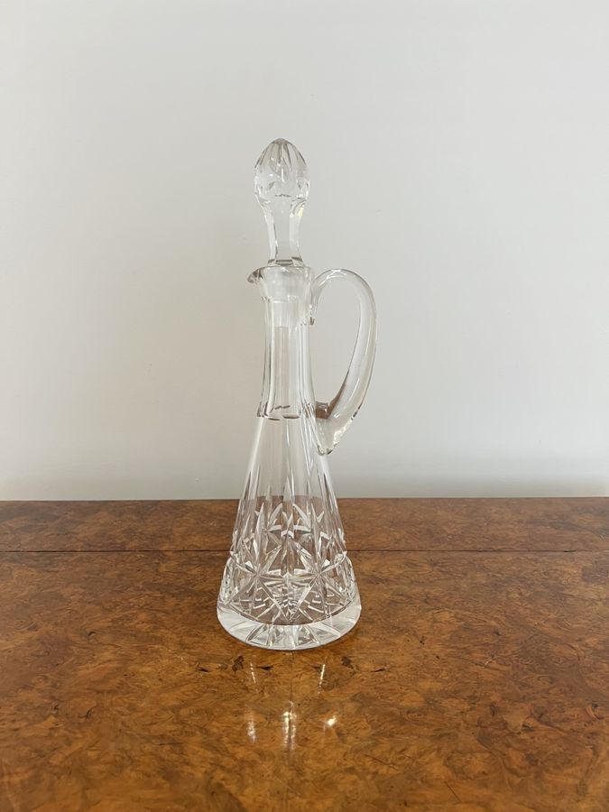 Quality antique Edwardian cut glass ewer