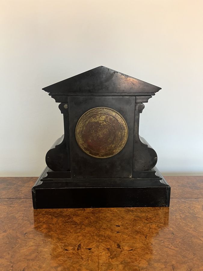Antique Unusual shaped antique Victorian quality marble eight day mantle clock 