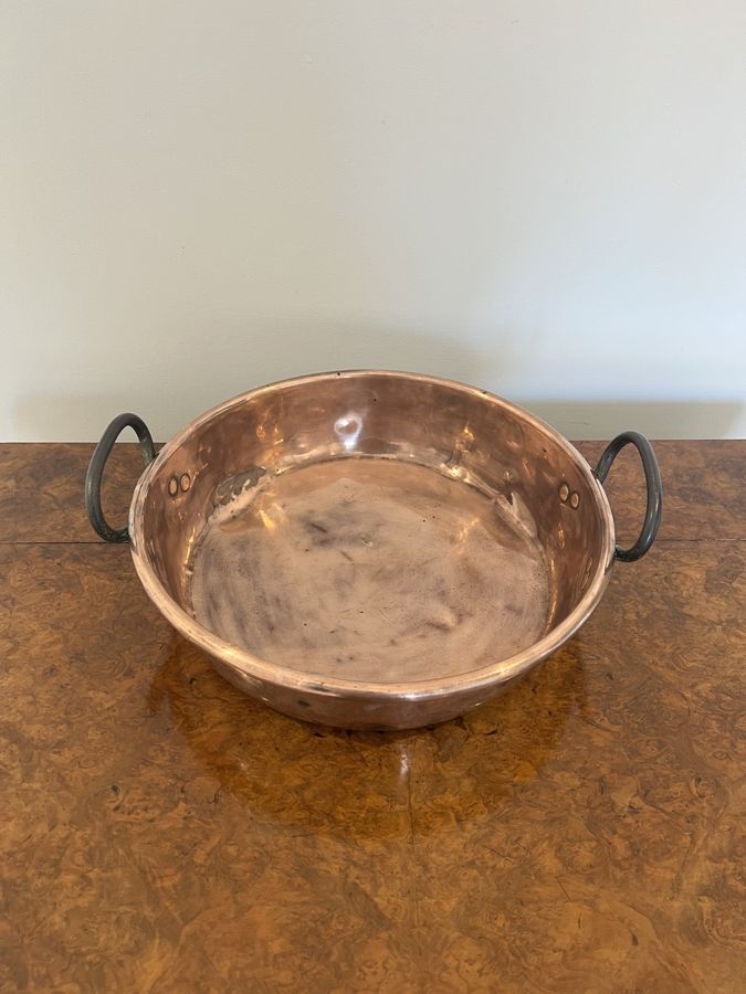 Antique Quality antique George III large copper pan