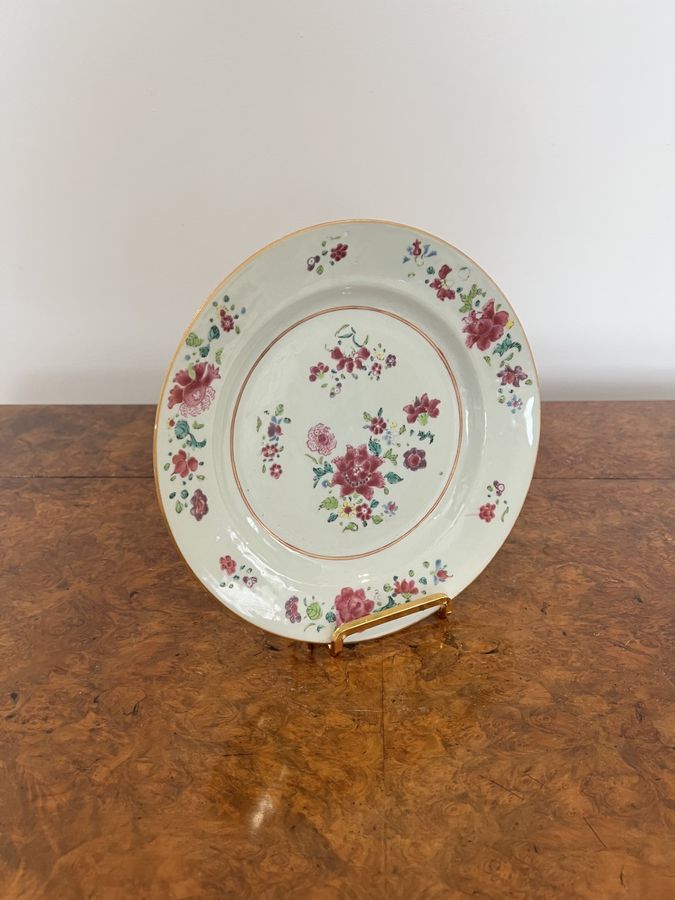 Antique Lovely antique Chinese Famille Rose porcelain plate 
