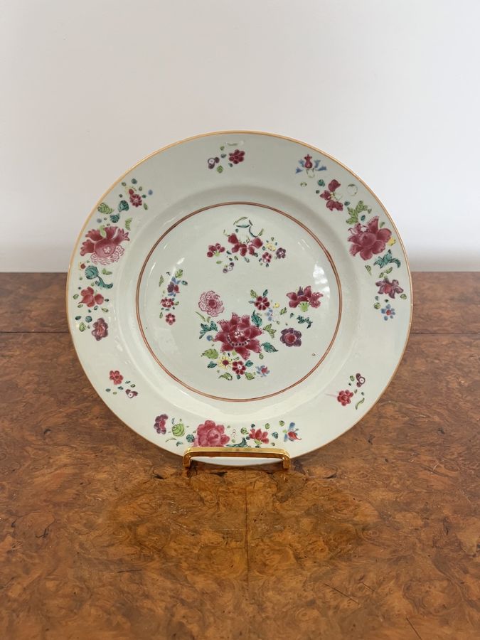 Antique Lovely antique Chinese Famille Rose porcelain plate 