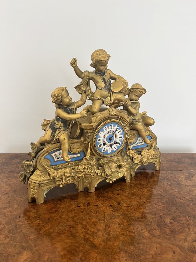 Antique Quality antique Victorian Phillipe H. Mourey French mantle clock 