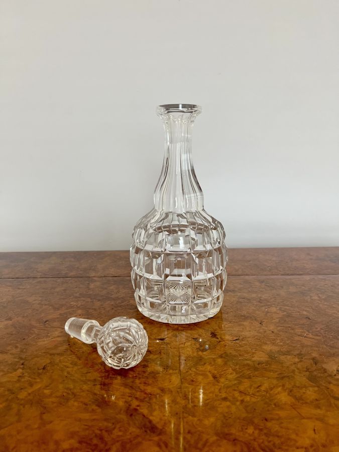 Antique Quality antique Victorian bell shaped decanter