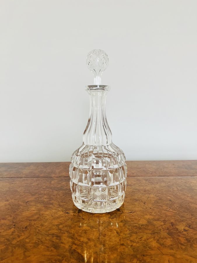 Antique Quality antique Victorian bell shaped decanter