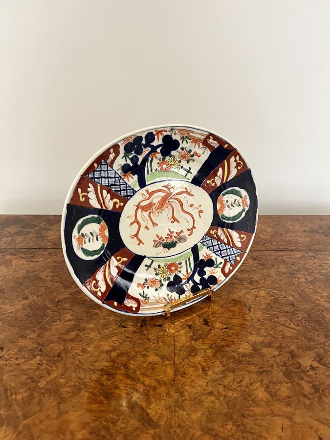 Antique Unusual oval shaped antique Japanese imari plate 