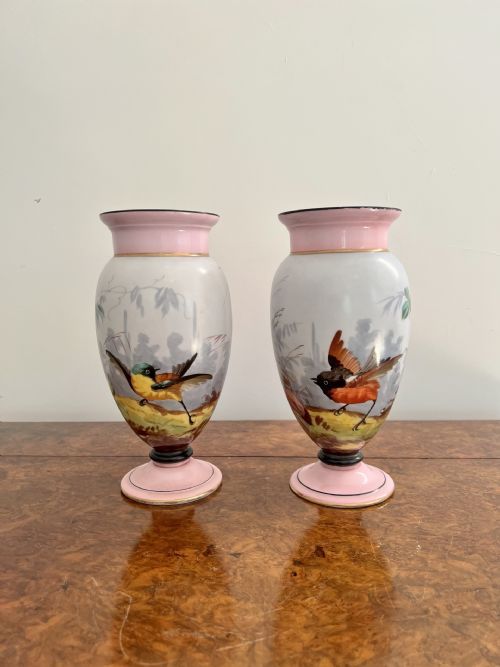 Antique Fantastic quality pair of antique Victorian porcelain vases 