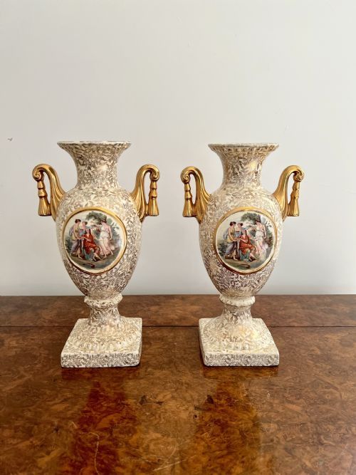 Antique Fine quality pair of antique Victorian vases 