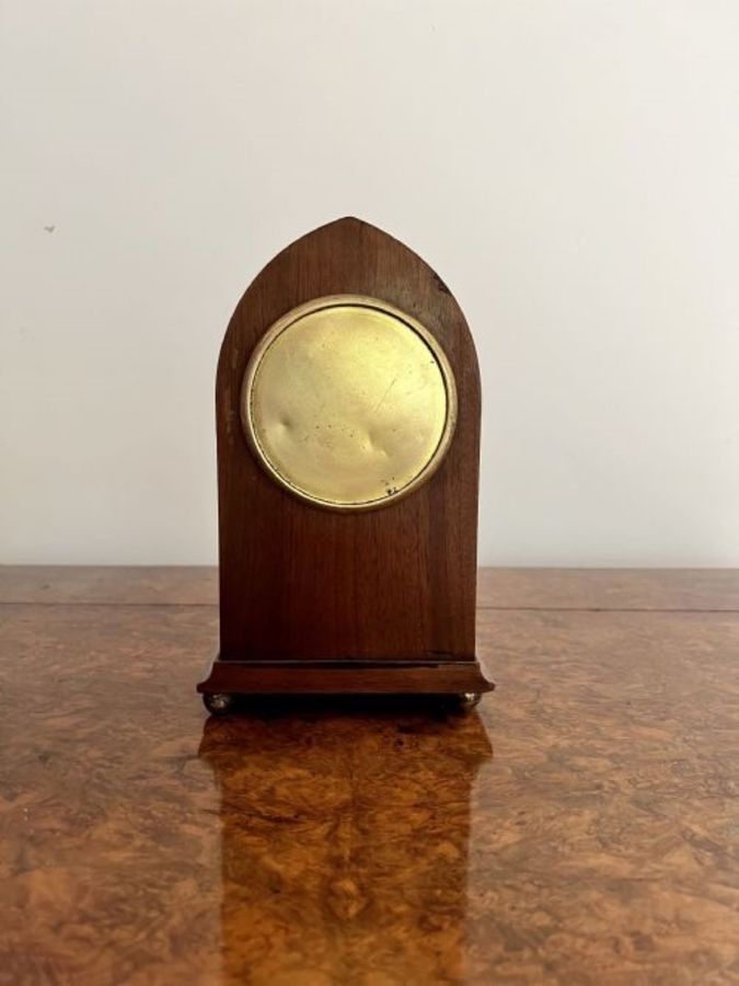 Antique Antique Edwardian quality mahogany inlaid mantle clock 