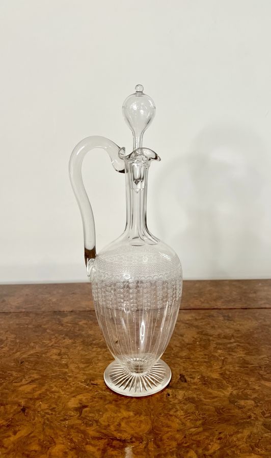 Stunning quality antique Victorian glass decanter