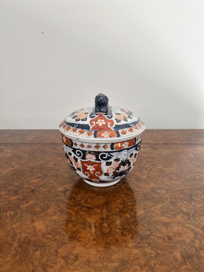 Antique Quality antique Japanese imari lidded jar
