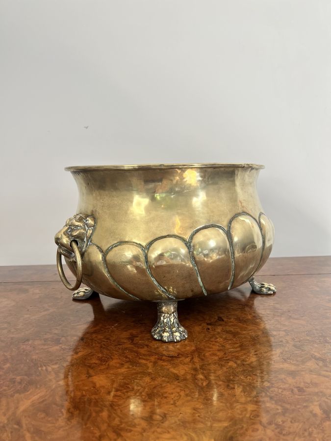 Antique Quality Antique Victorian Brass Jardiniere