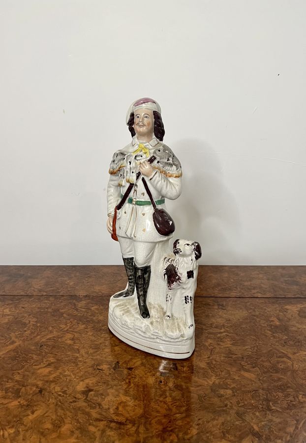 Antique Unusual large antique Victorian Staffordshire figure 