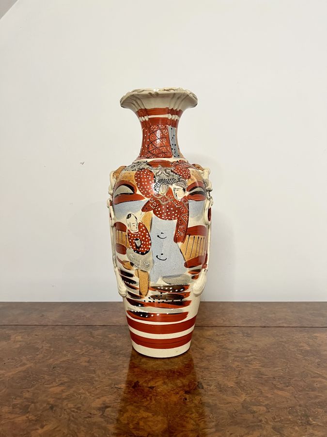 Antique Fantastic quality large antique Satsuma vase 