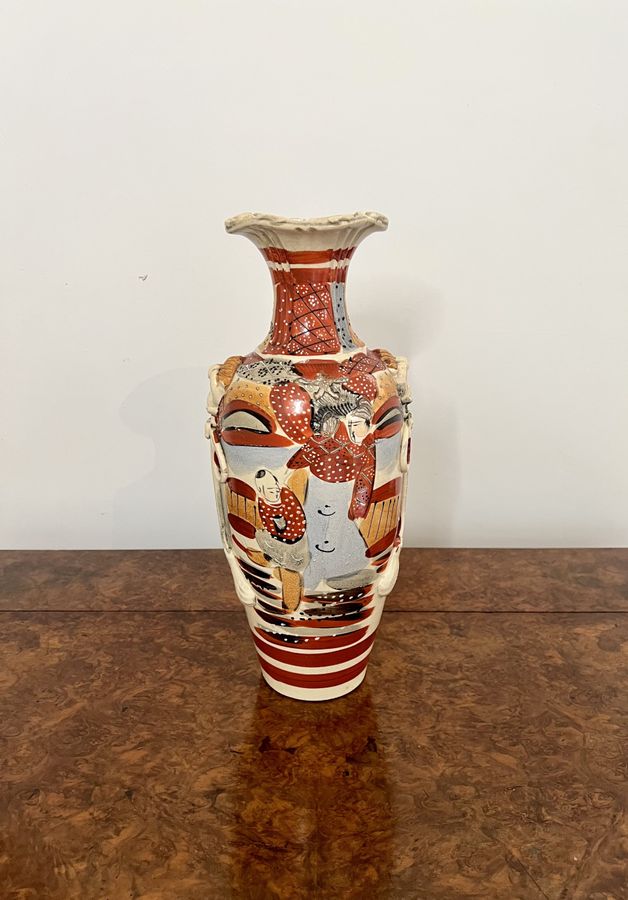 Antique Fantastic quality large antique Satsuma vase 