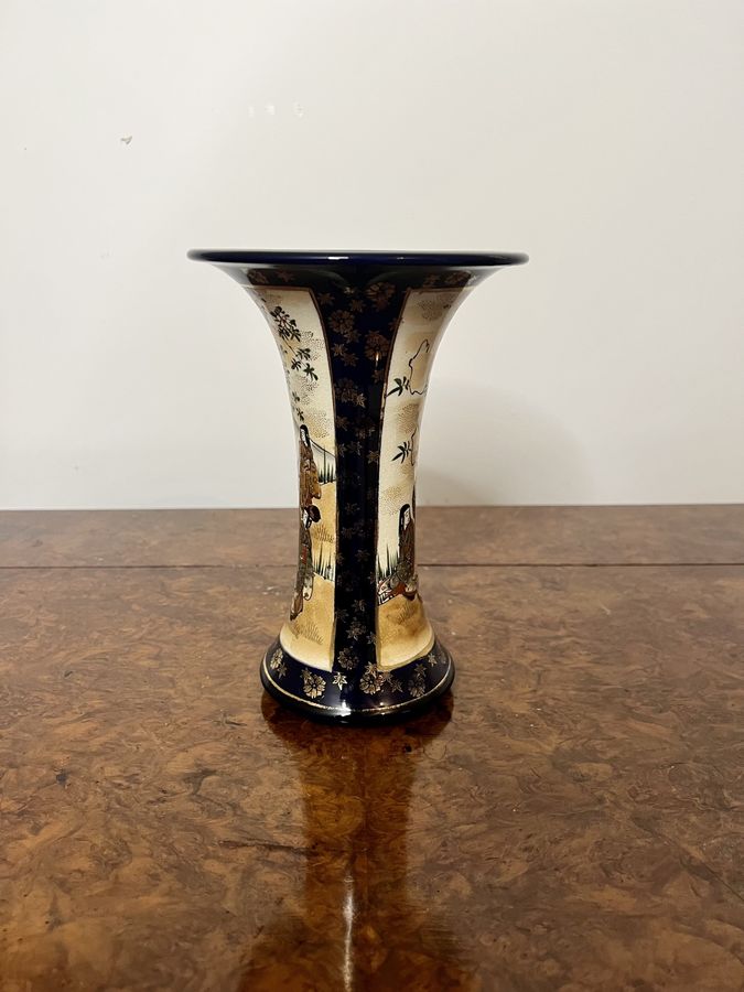 Antique Quality antique Japanese satsuma shaped vase 