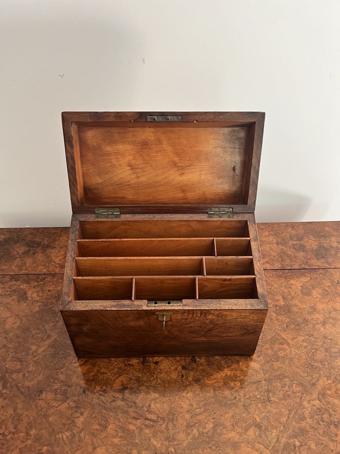 Antique Antique Victorian quality rosewood stationary box