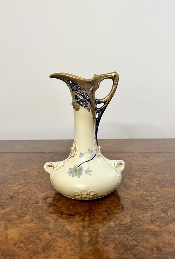 Antique Pair of antique art nouveau quality porcelain jugs 