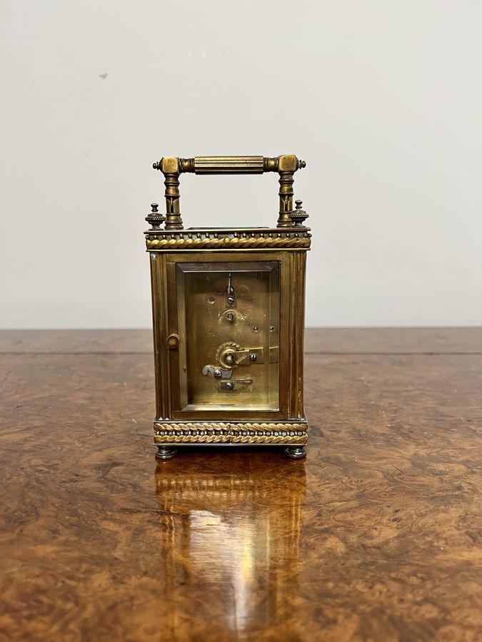 Antique Fine quality antique Victorian brass Carriage Clock 
