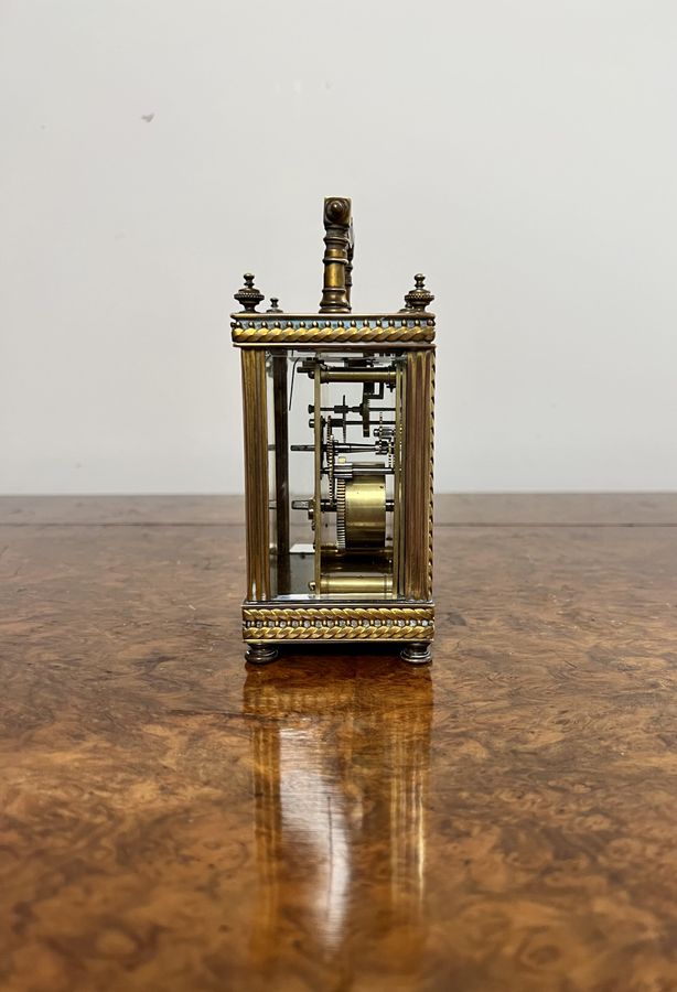 Antique Fine quality antique Victorian brass Carriage Clock 
