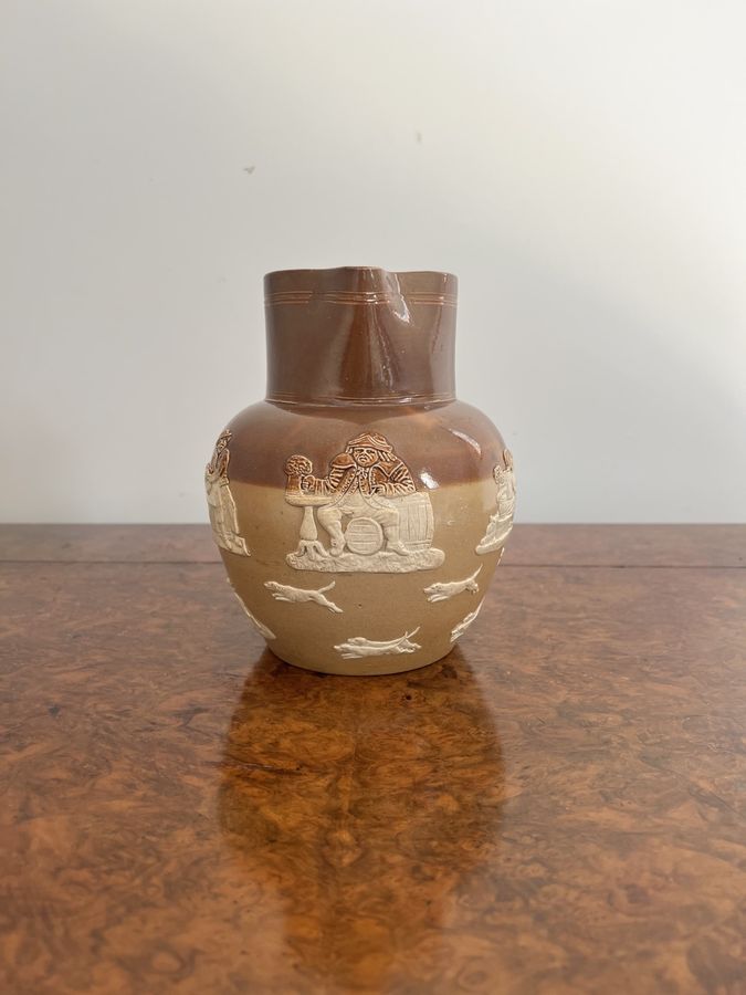 Antique Antique Victorian Doulton Lambeth harvest jug 