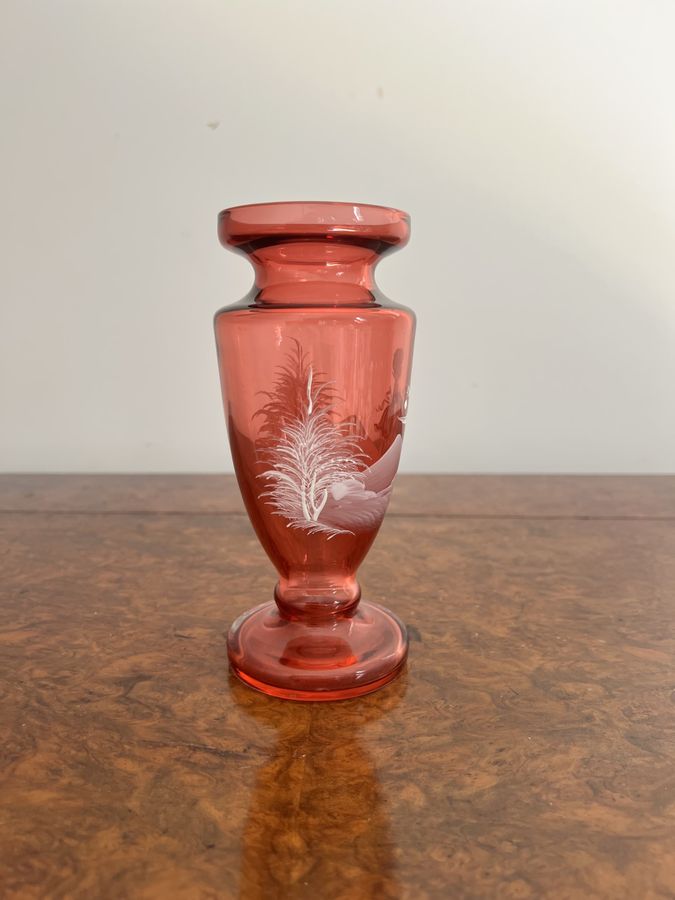 Antique Antique Victorian Mary Gregory small vase 
