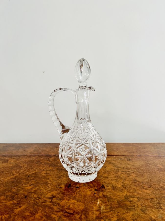 Antique Stunning quality antique Edwardian cut glass ewer