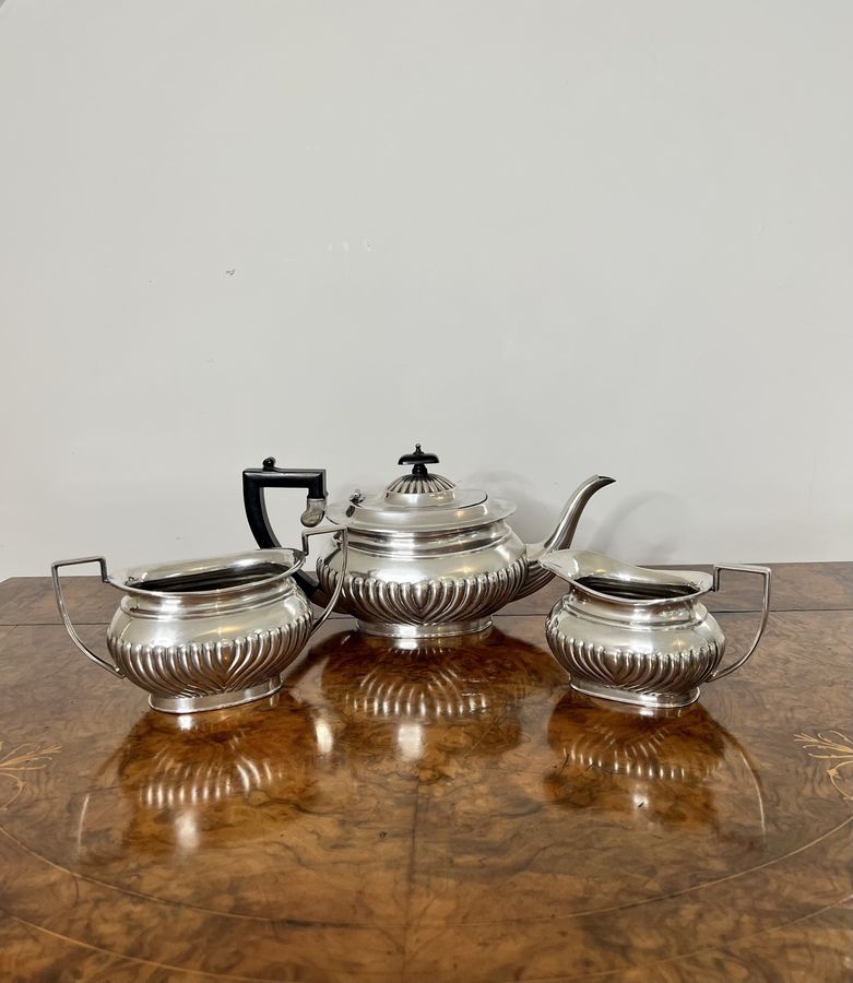 Stunning quality antique Edwardian three piece tea set
