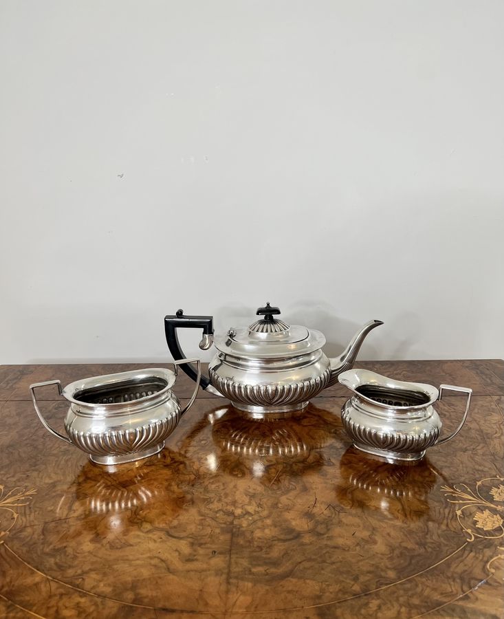 Antique Stunning quality antique Edwardian three piece tea set 