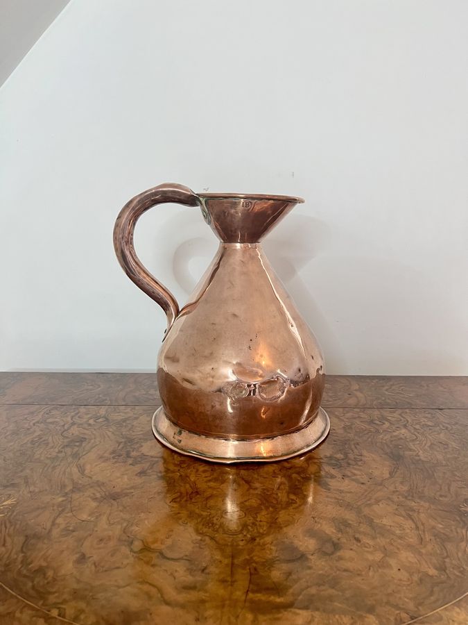 Quality antique Victorian copper harvest jug