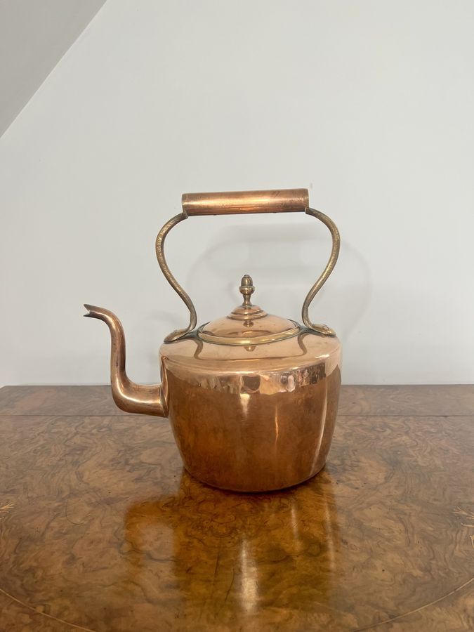 Antique Quality antique George III copper kettle 