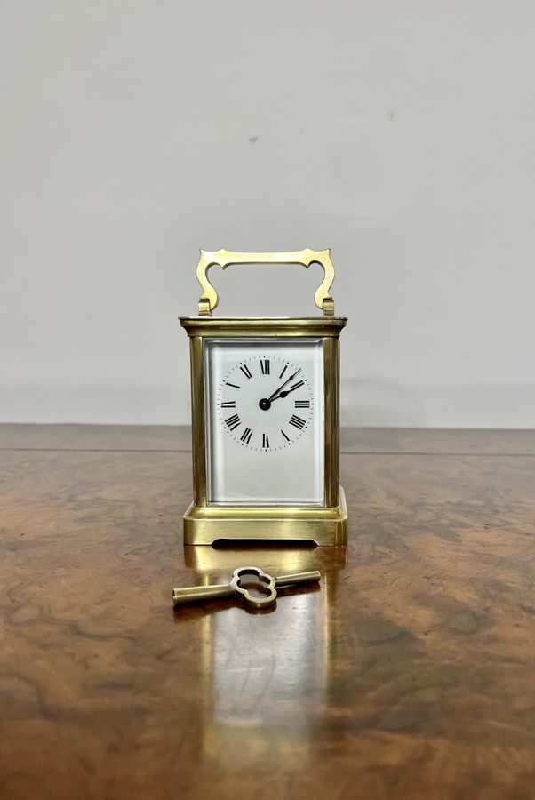 Stunning quality antique Victorian brass carriage clock