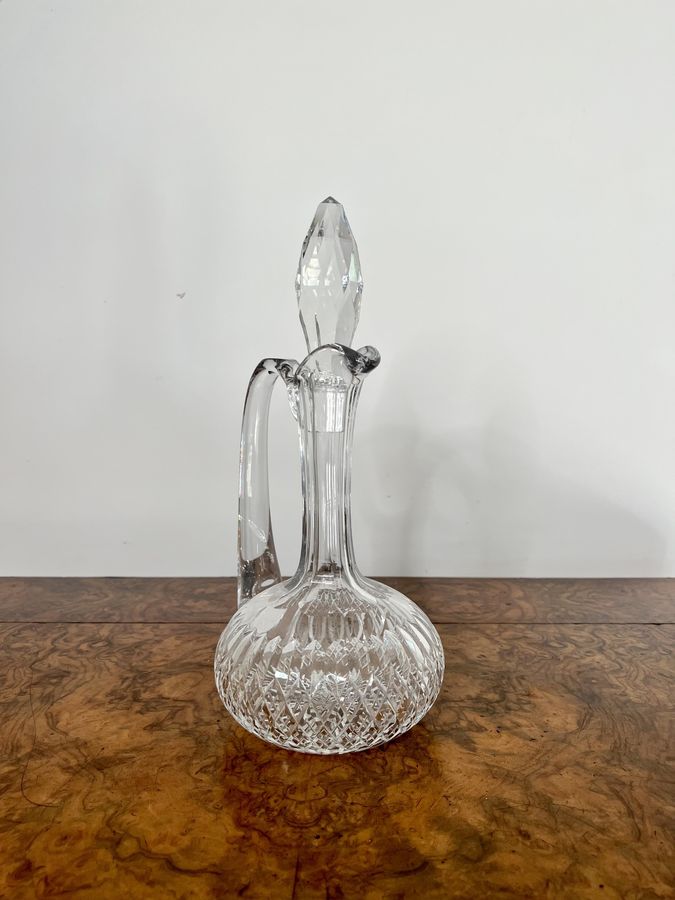 Antique Quality antique Edwardian cut glass ewer 