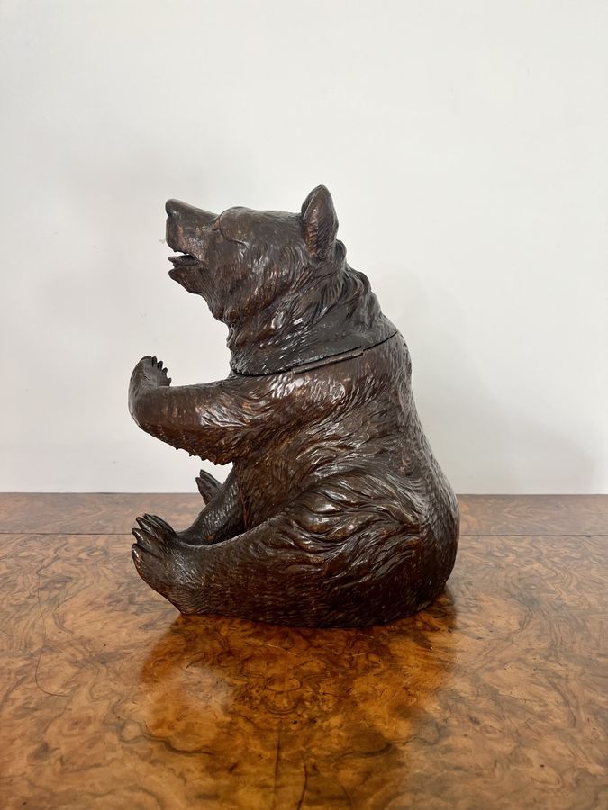 Antique Large antique 19th century Victorian quality carved Black Forest bear 