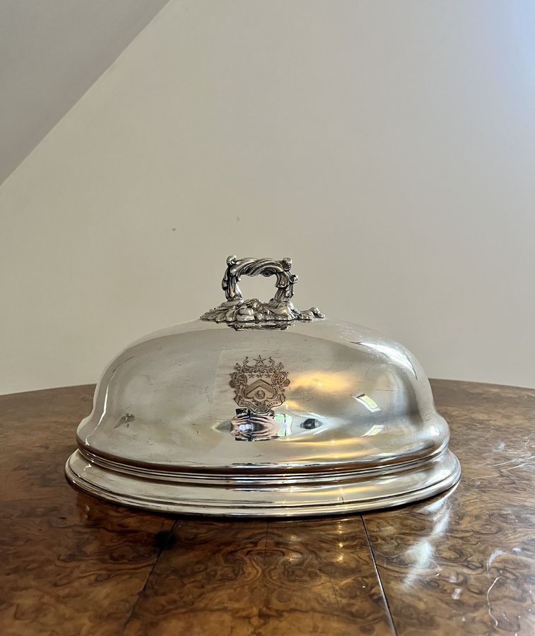Antique Fantastic quality antique Victorian silver plated meat cover 