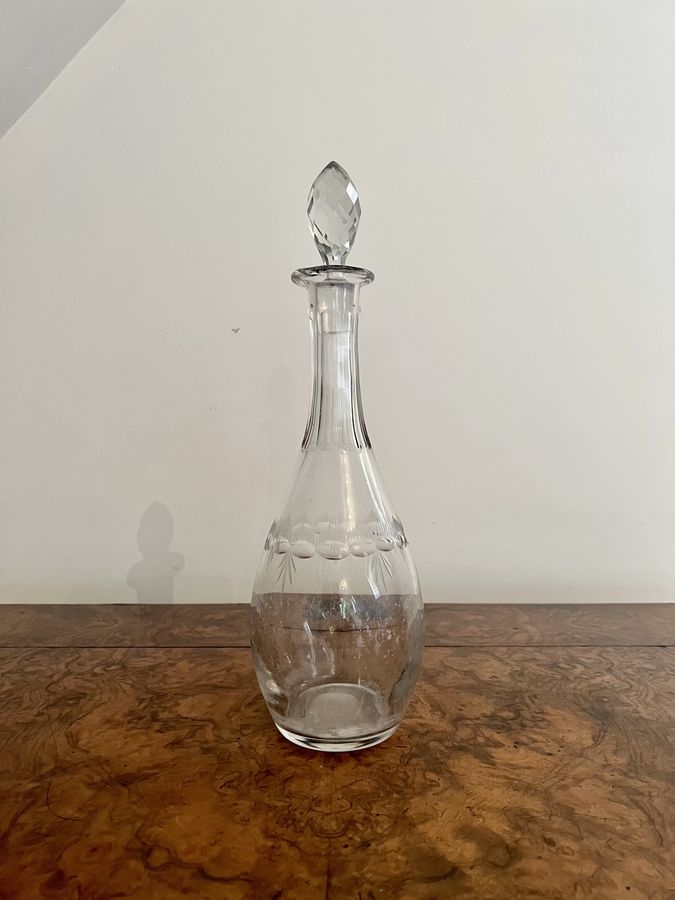 Antique Quality antique Edwardian glass decanter 