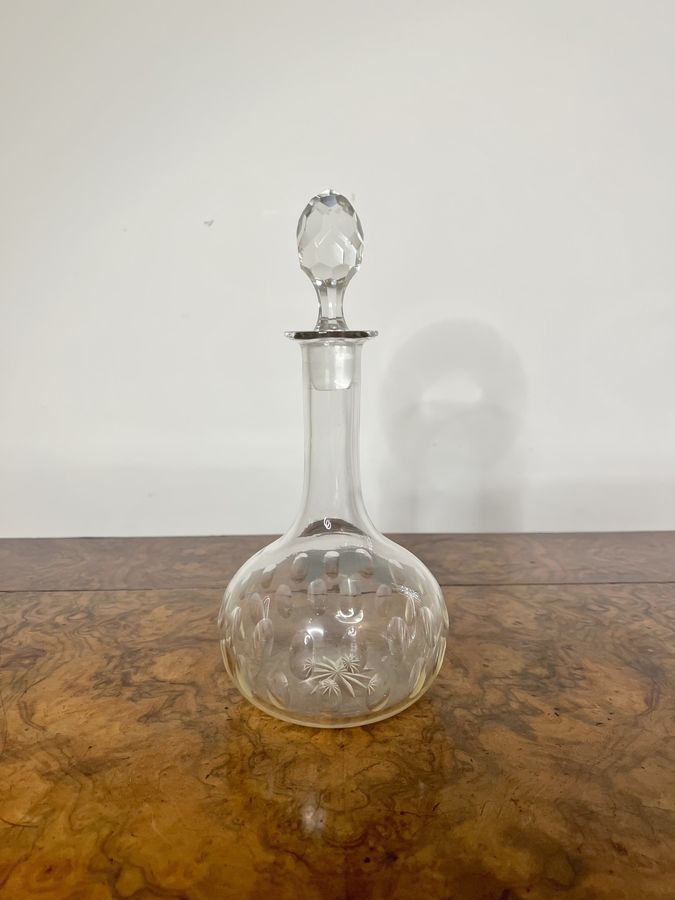 Antique Lovely antique Edwardian glass decanter