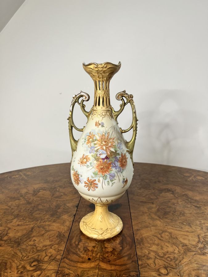 Antique Outstanding quality antique Royal Vienna centrepiece and side vases 