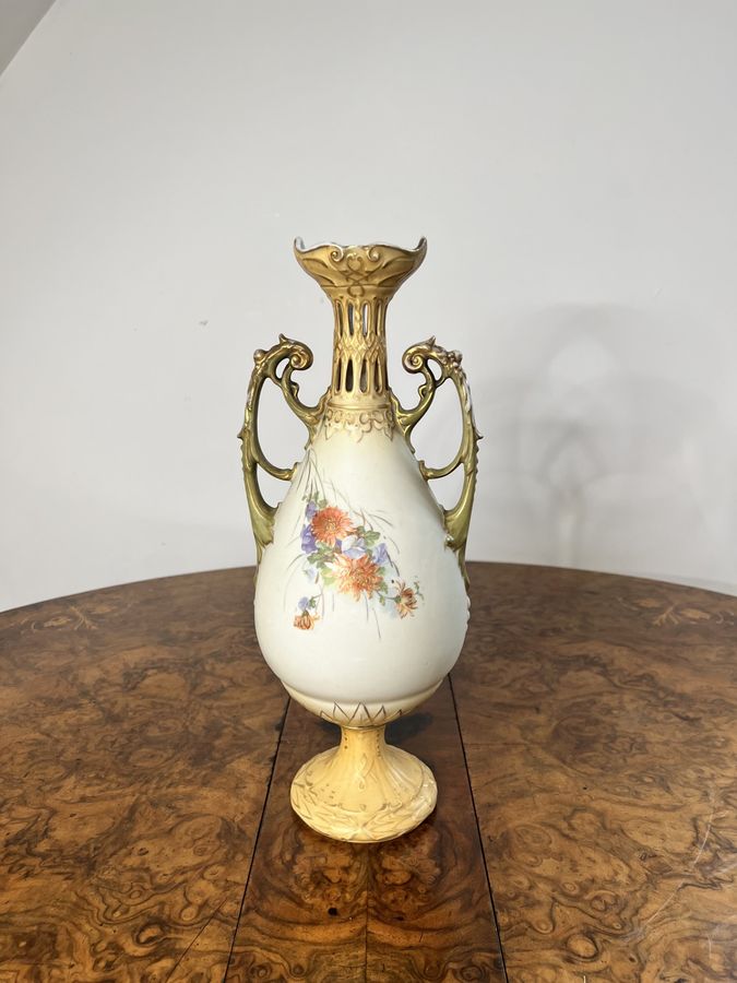 Antique Outstanding quality antique Royal Vienna centrepiece and side vases 
