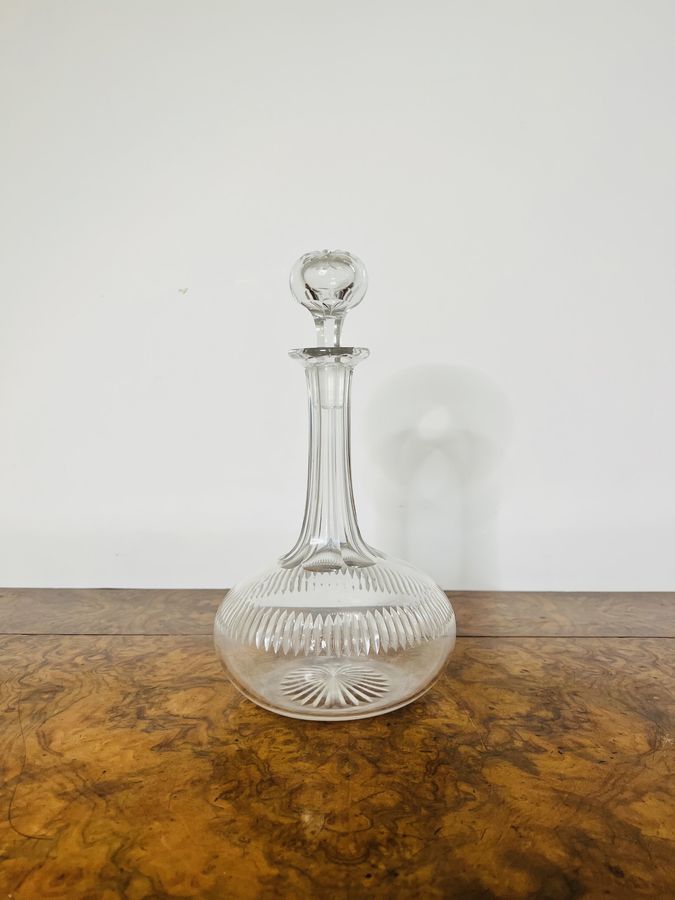 Antique Quality antique Victorian cut glass decanter 
