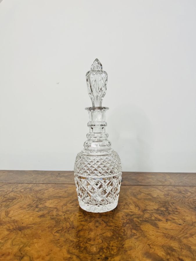 Antique Quality antique Edwardian cut glass decanter 