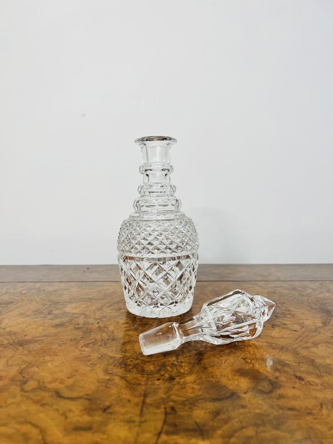 Antique Quality antique Edwardian cut glass decanter 