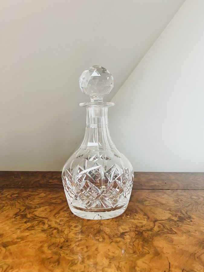 Antique Lovely antique Edwardian cut glass decanter 
